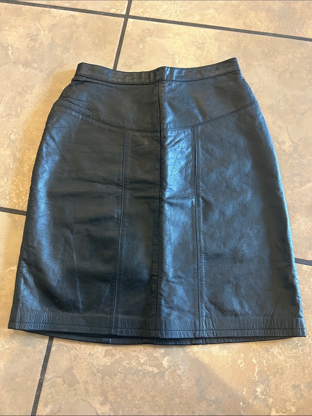 Preswick & Moore Black Leather Mini Skirt